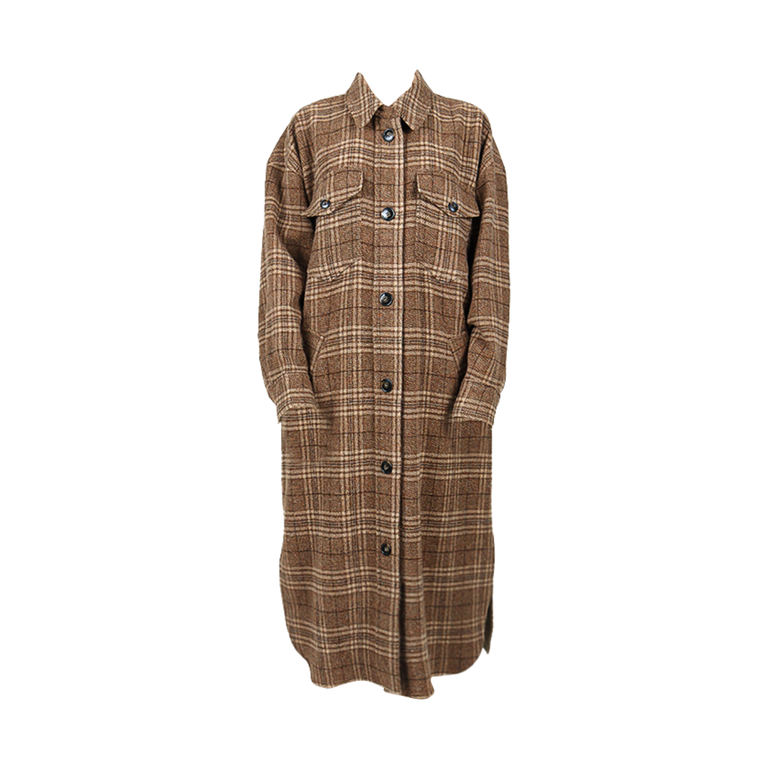 MA0437FA-C3D02E-50CA (W) Isabel Marant Gislene Virgin Wool Coat Caramel - 25FW