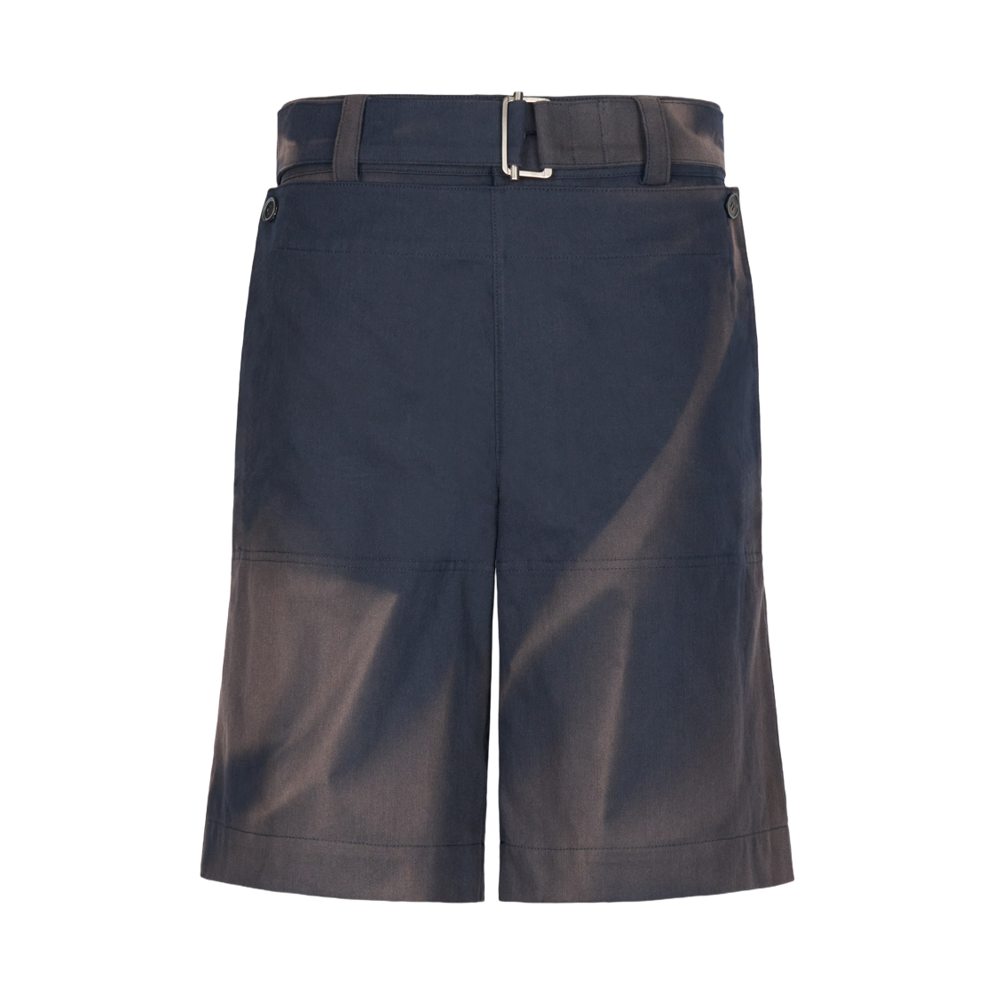 지용 킴 썬 블리치드 더블 프론트 쇼츠 네이비(Jiyong Kim Sun Bleached Double Front Shorts Navy)