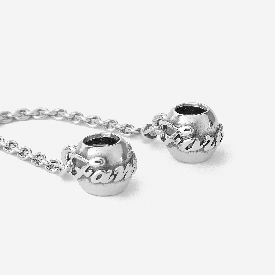 (W) 판도라 패밀리 포에버 세이프티 체인 참 스털링 실버((W) Pandora Family Forever Safety Chain Charm Sterling Silver) - 2