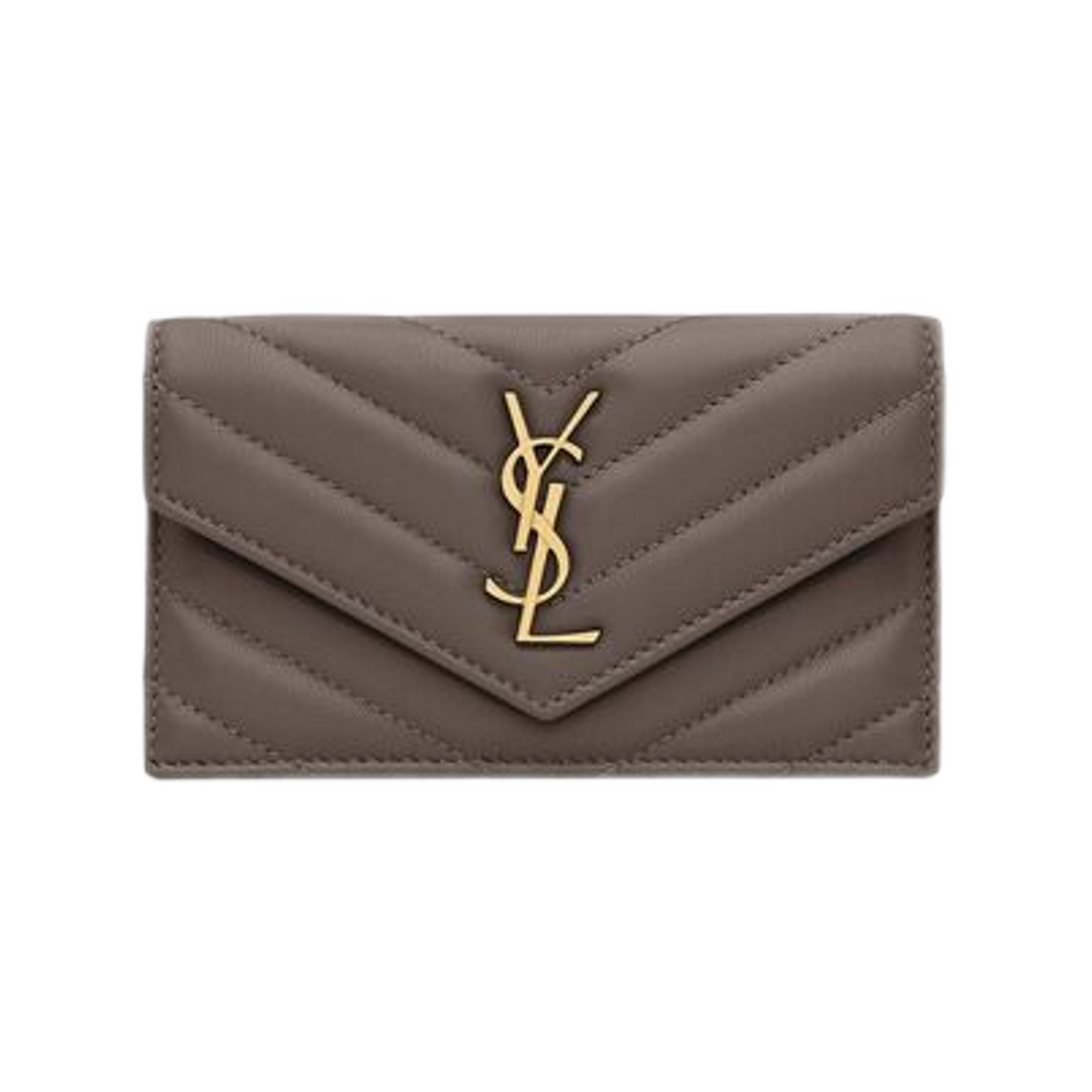 생로랑 카산드라 프라그먼트 플랩 카드 케이스 램스킨 어반 그레이(Saint Laurent Cassandre Fragments Flap Card Case in Lambskin Urban Grey)