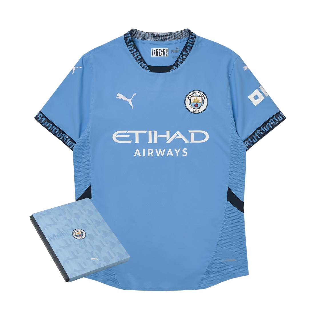 778613-01 Puma Manchester City 2024/25 Home Authentic Jersey Team Light Blue - Gift Box Package (Non Marking Ver.)