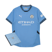 Puma Manchester City 2024/25 Home Authentic Jersey Team Light Blue - Gift Box Package (Non Marking Ver.)