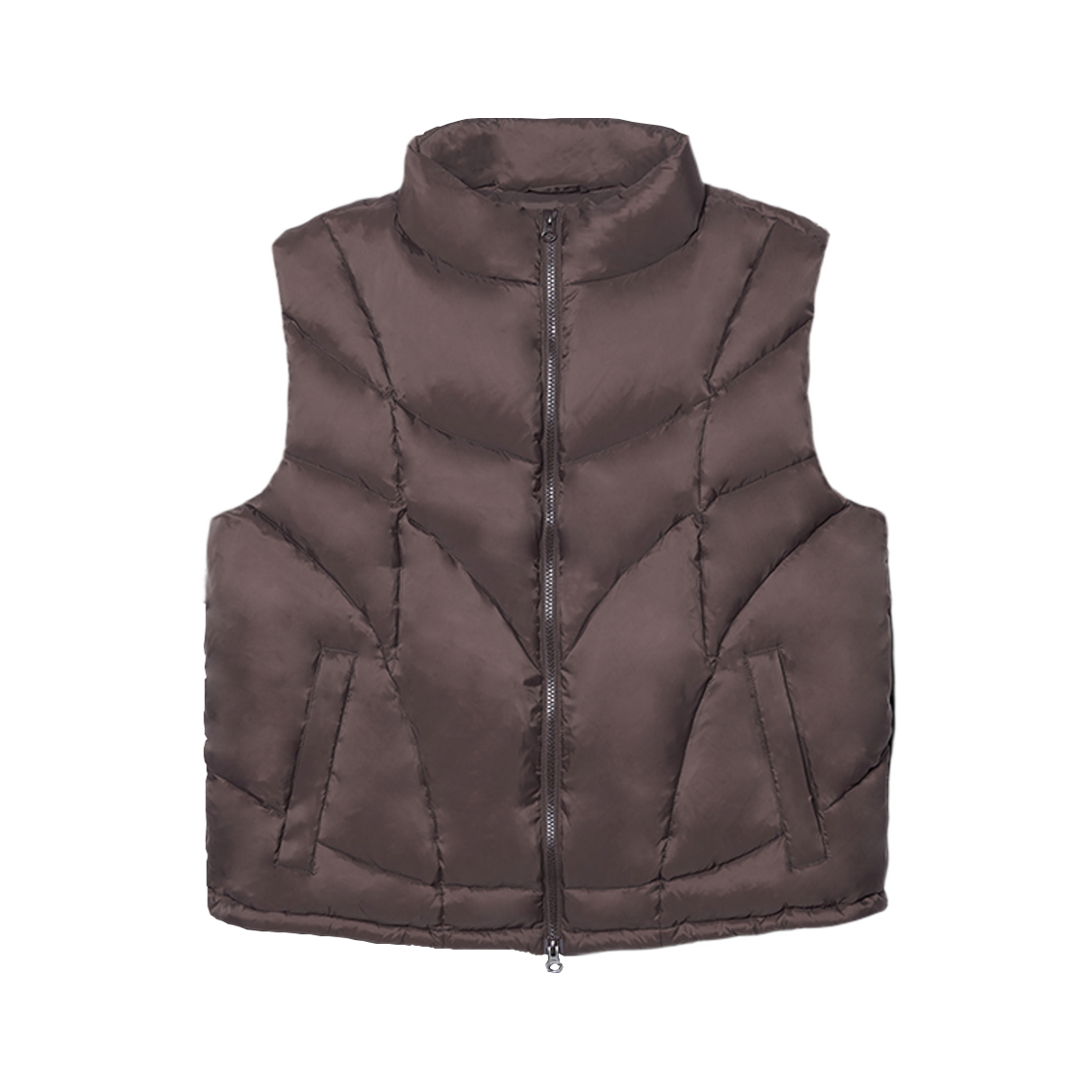 NM64DW03M1BR NOMANUAL Parabola Duck Down Vest Brown