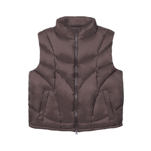 NM64DW03M1BR NOMANUAL Parabola Duck Down Vest Brown
