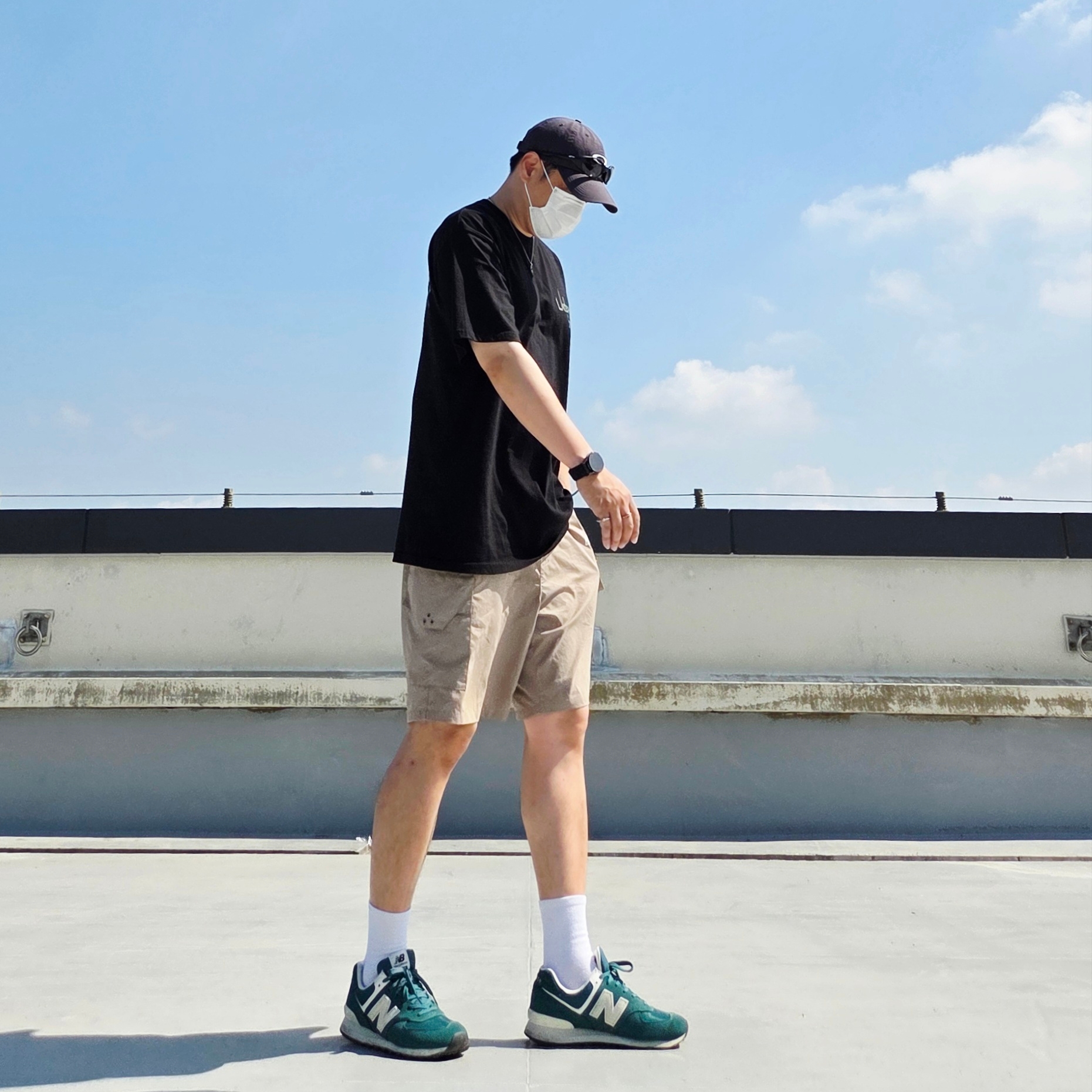 Oakley Remix Dad Hat Blackout, Oakley Eye Jacket Redux Matte Black Frame Prizm Grey Lenses High Bridge Fit 착용 스타일 - 3