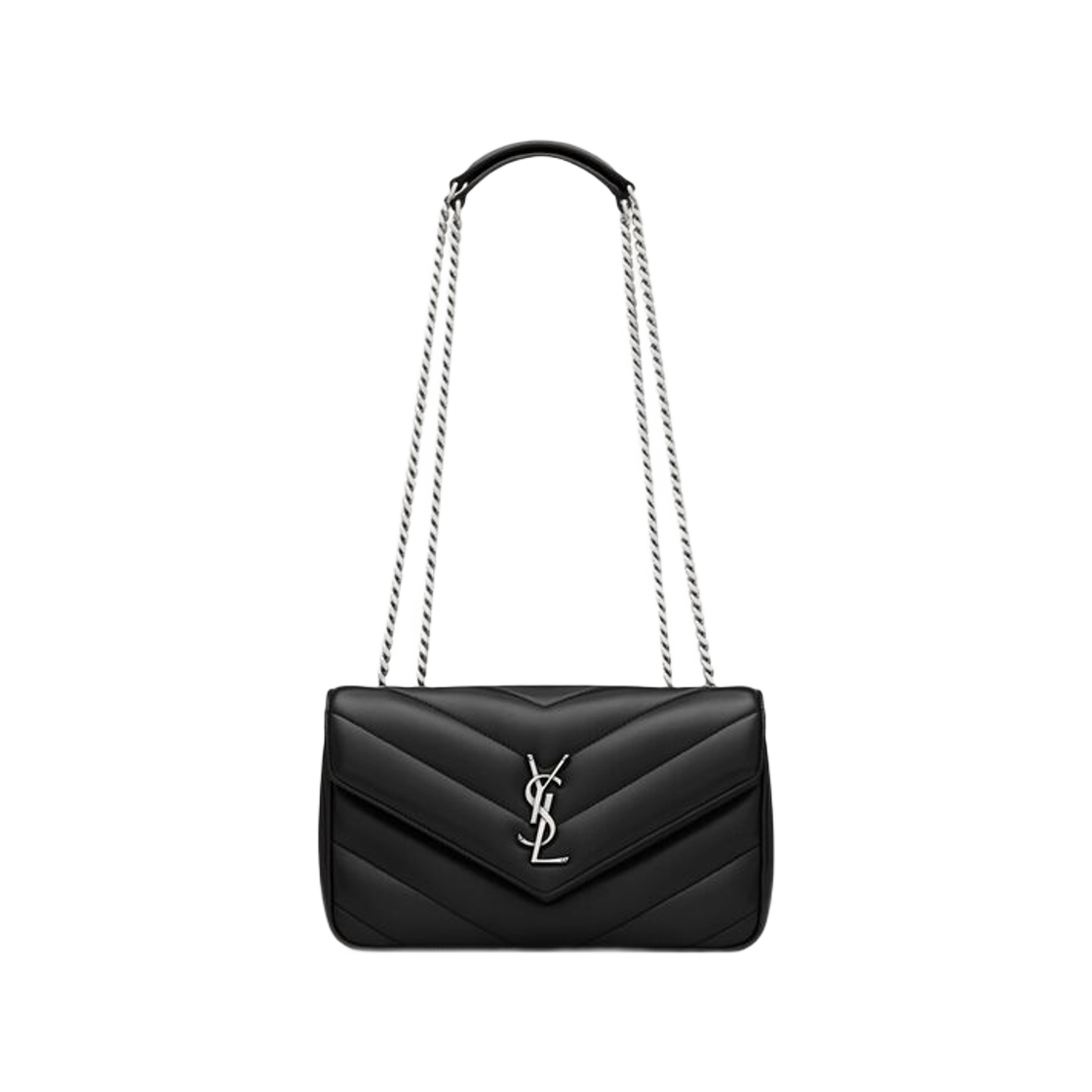 801437-AAE4Y-1000 Saint Laurent Loulou Small in Matelasse Lambskin Noir