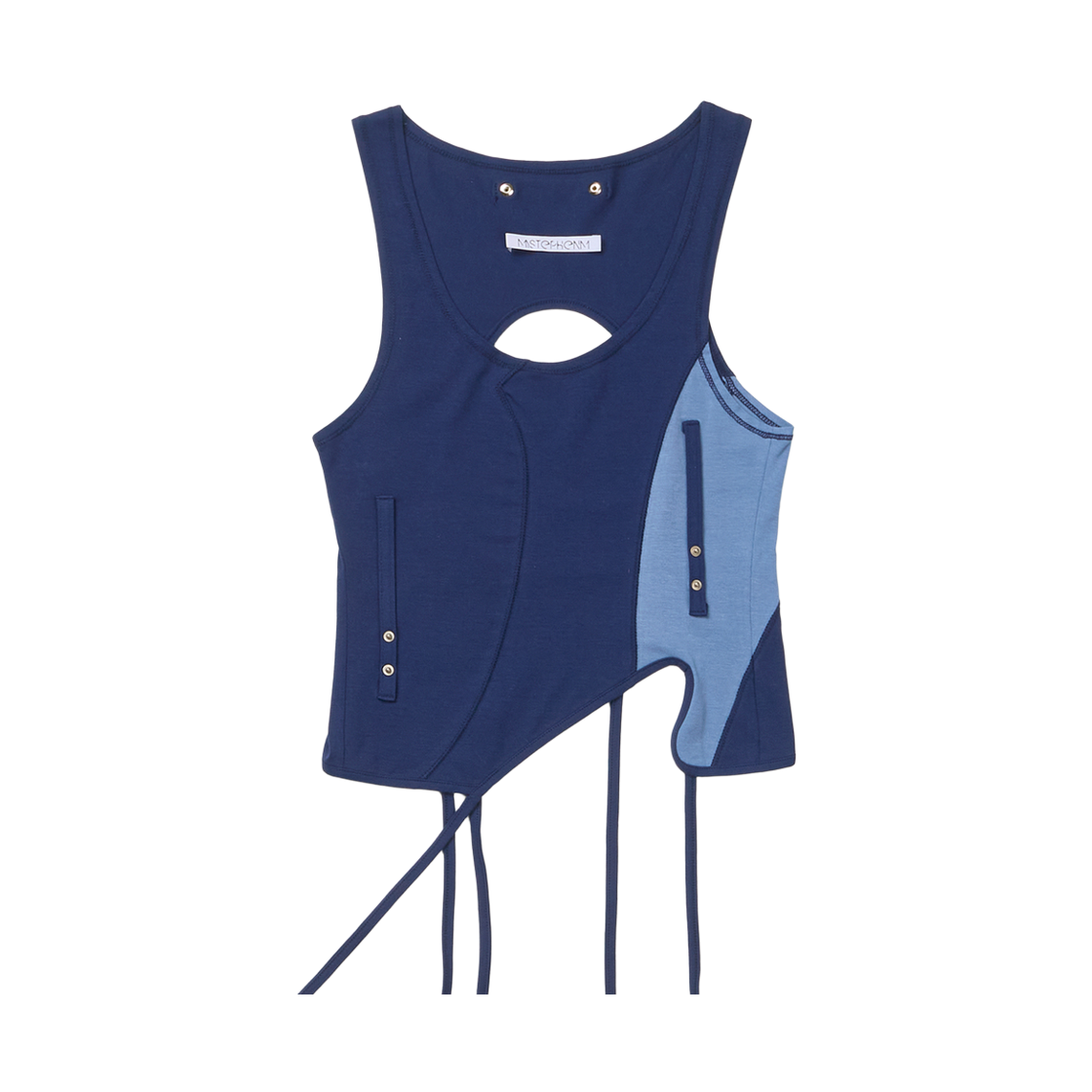 미스테페넘 버전 2.5 피어스드 슬리브리스 네이비(MYSTEPHENM VOL. 2.5 Pierced Sleeveless Navy)