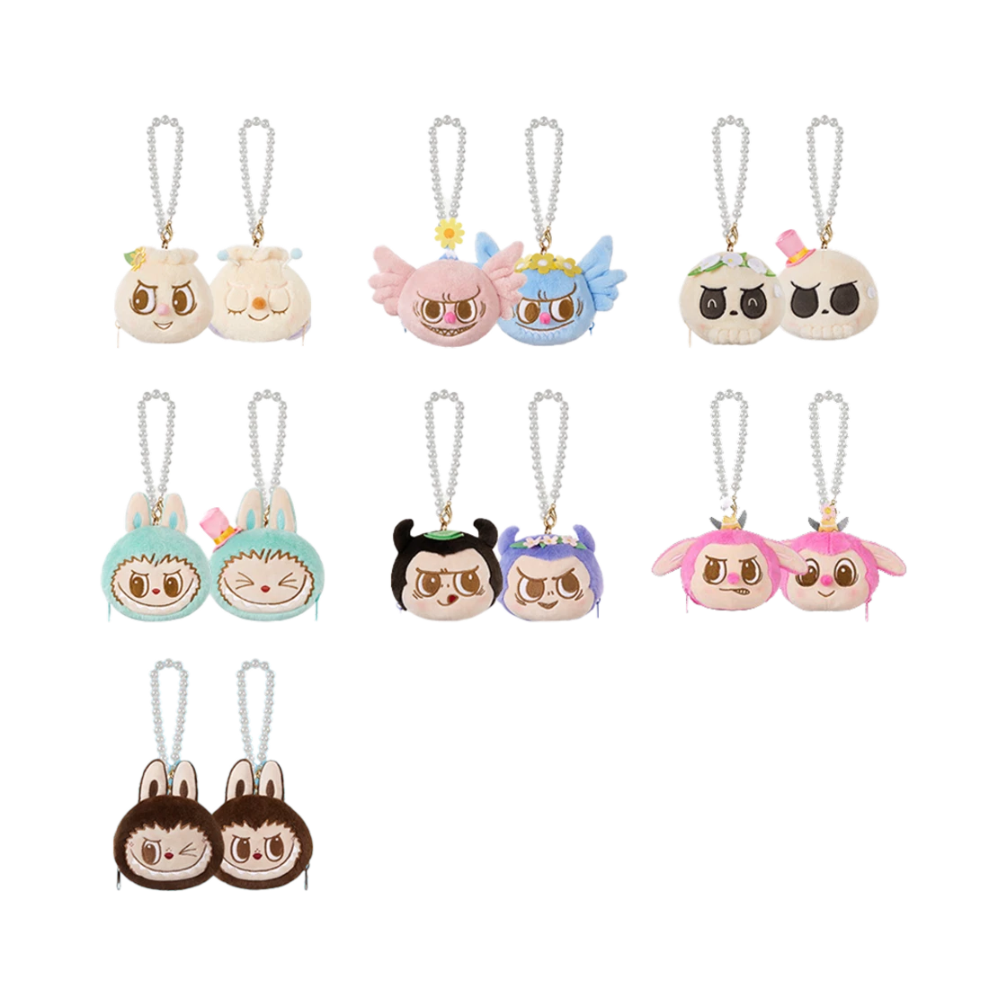 팝마트 라부부 파티 시리즈 리버시블 인형 파우치 미개봉 랜덤박스 (6개입)(Pop Mart Labubu Party Series Reversible Plush Pouch Sealed Case (6 Blind Boxes)) - 2