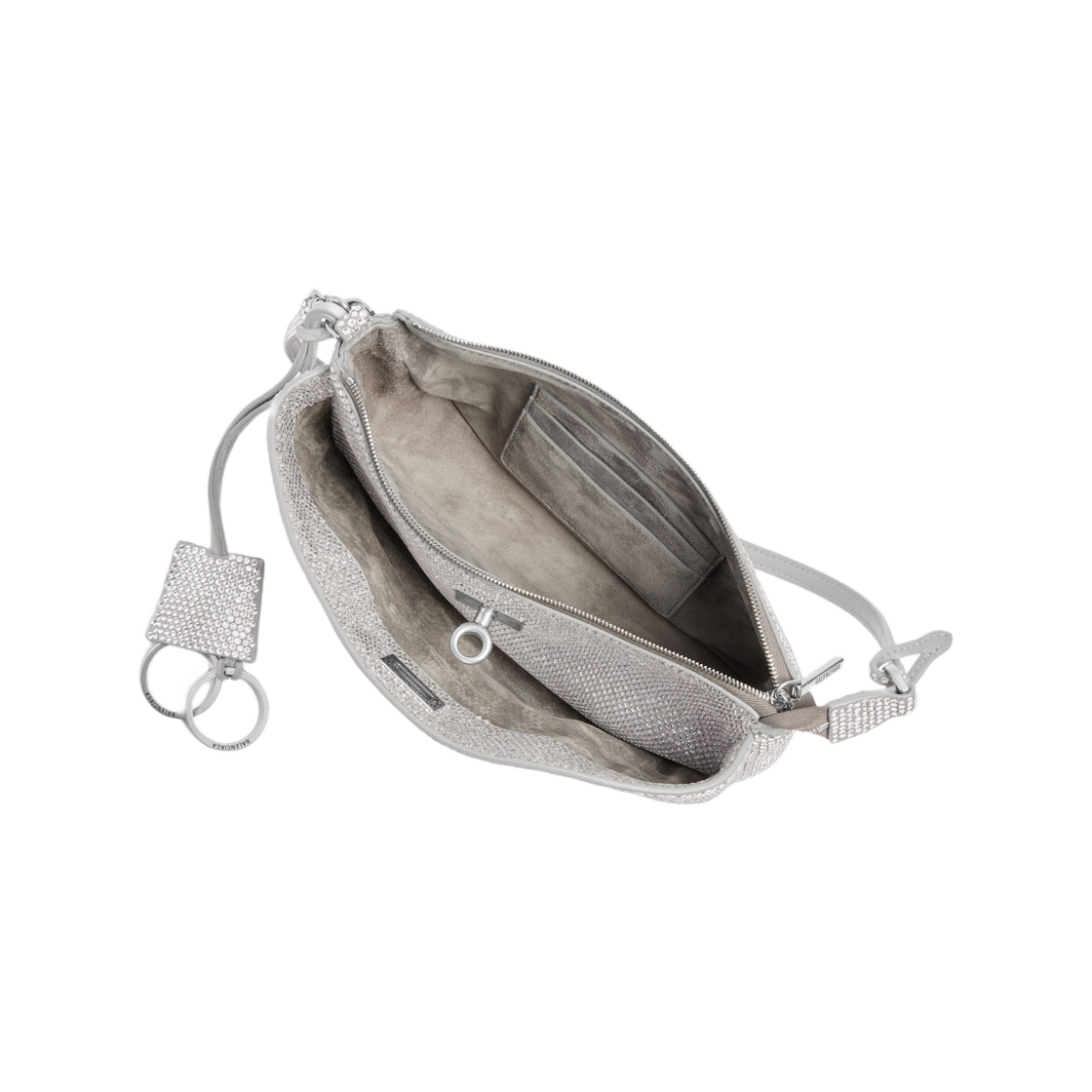 발렌시아가 로데오 슬링 포쉐트 라인스톤 스모크 그레이(Balenciaga Rodeo Sling Pochette with Rhinestones Smoke Grey) - 3
