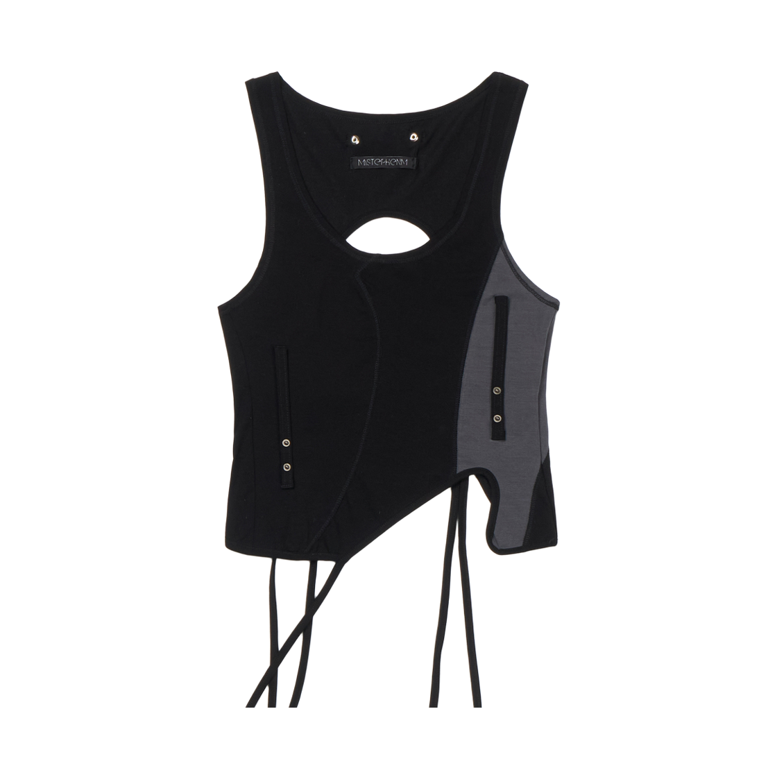 미스테페넘 버전 2.5 피어스드 슬리브리스 블랙(MYSTEPHENM VOL. 2.5 Pierced Sleeveless Black)