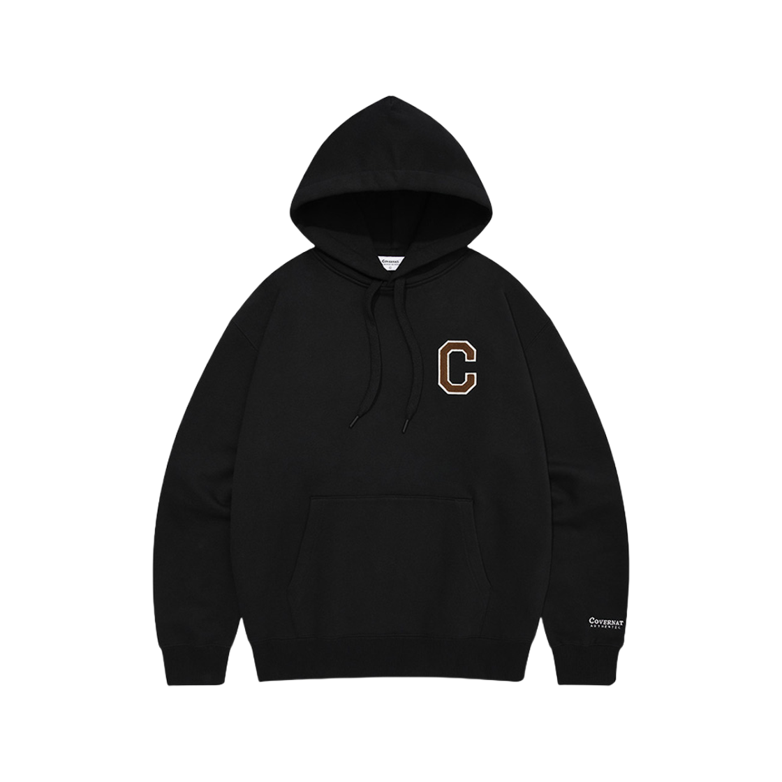 커버낫 C 로고 기모 후디 블랙(Covernat C Logo Fleeced Hoodie Black) - 1