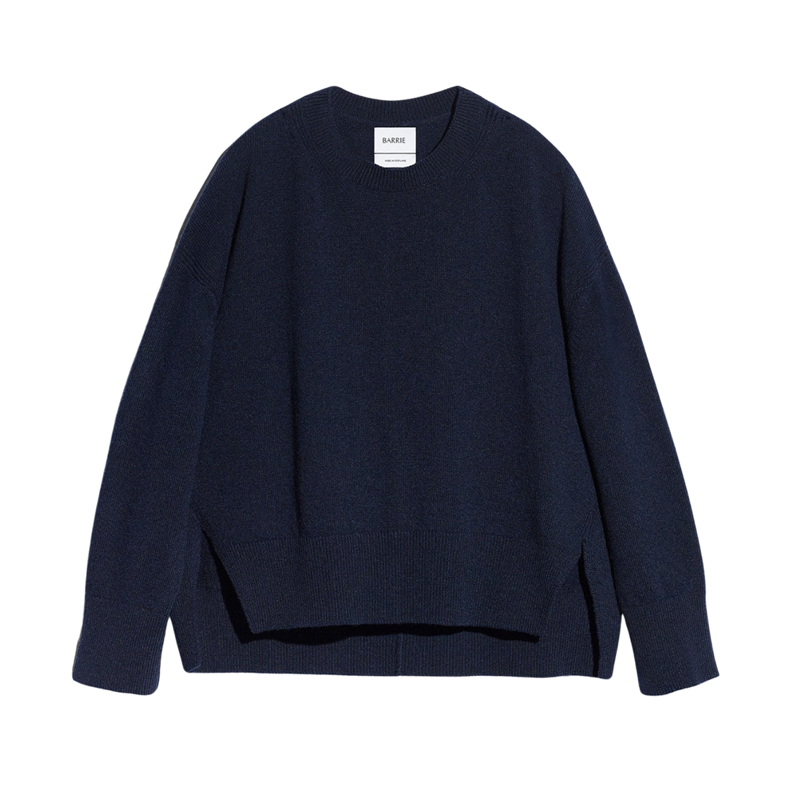 (W) 배리 캐시미어 오버사이즈 라운드넥 니트웨어 블루((W) Barrie Cashmere Oversized Round Neck Knitwear Blue)