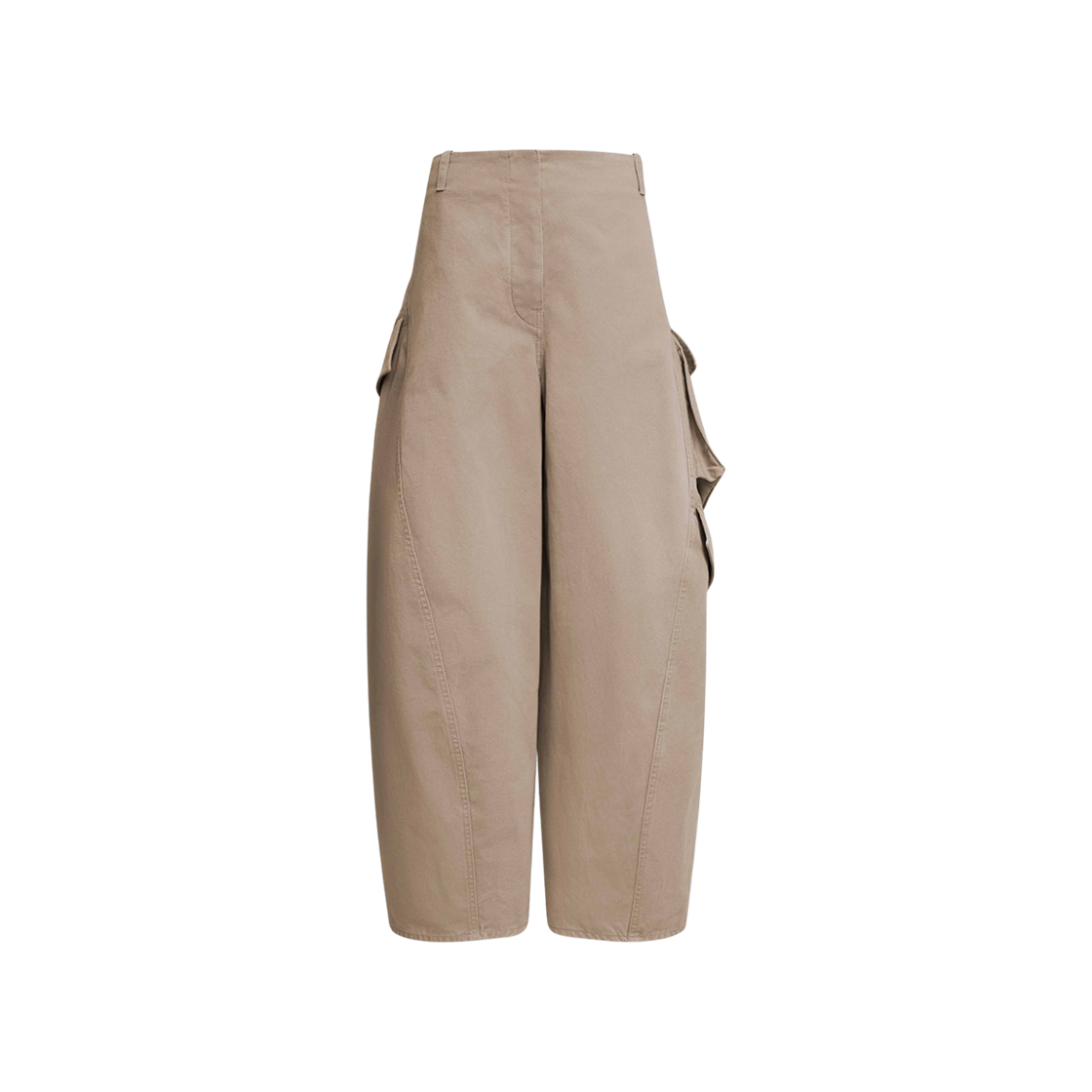 AA9P1203X072B-110 (W) Alaia Round Cargo Pants Beige
