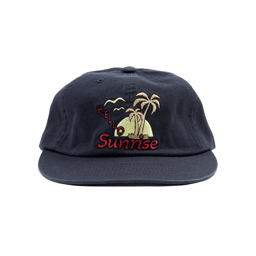 헬로 선라이즈 팜 트리 로고 6패널 캡 차콜(Hello Sunrise Palm Tree Logo 6Panel Cap Charcoal)