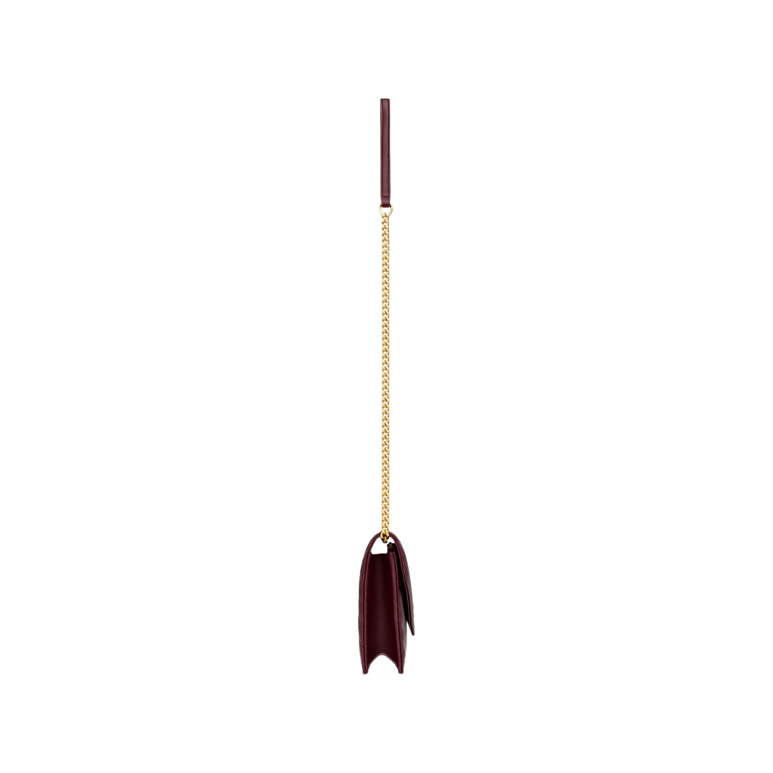생로랑 카산드라 엔벨로프 체인 월렛 램스킨 루즈 카베르네(Saint Laurent Cassandre Envelope Chain Wallet in Lambskin Rouge Cabernet) - 3