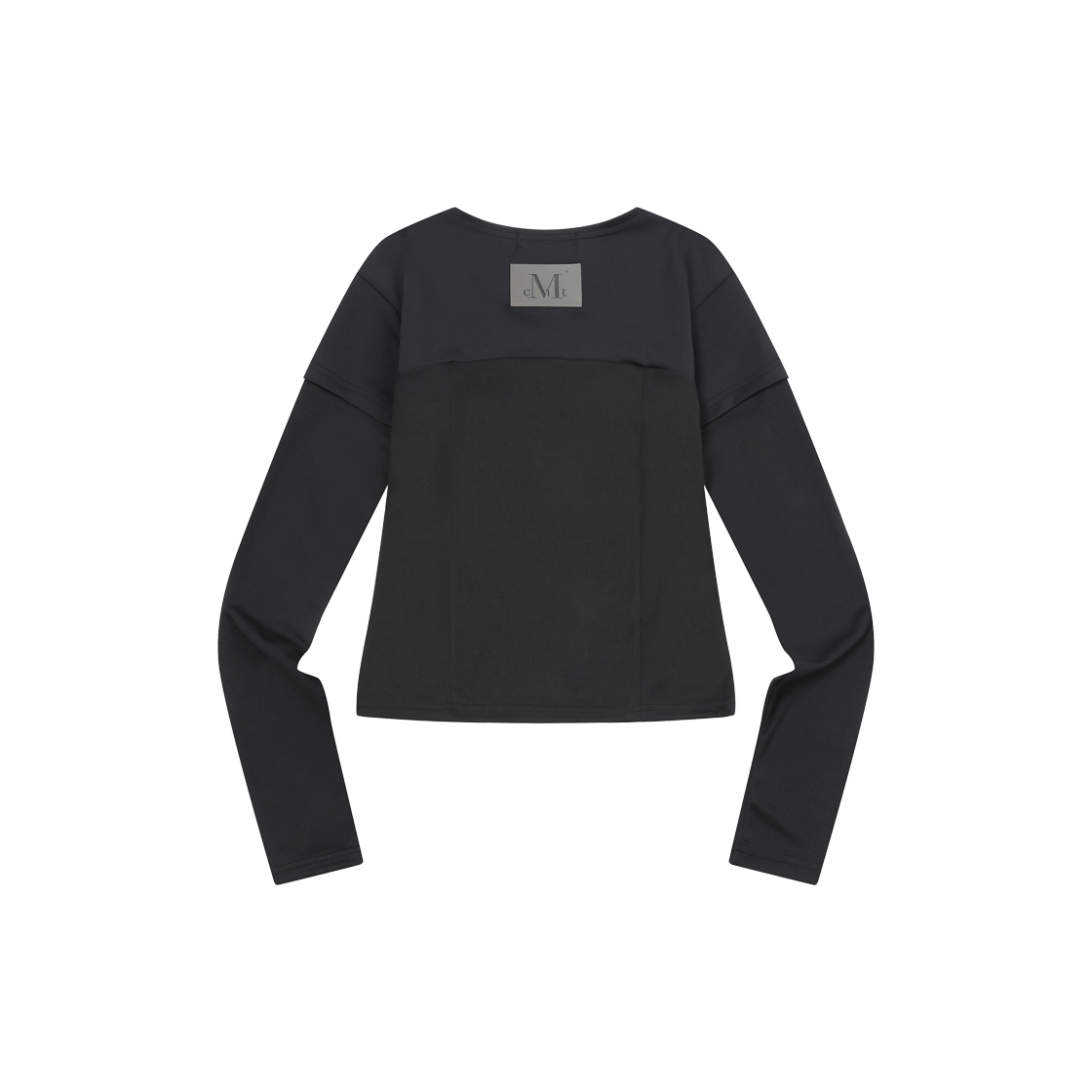 무센트 브루노 셋업 메탈 로고 컷아웃 레이어드 롱슬리브 블랙(MUCENT Bruno Set Up Metal Logo Cut-out Layered Long Sleeve Black) - 2