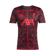 Adidas Liverpool FC 2025/26 Pre-Match Jersey Black Pure Ruby - KR Sizing