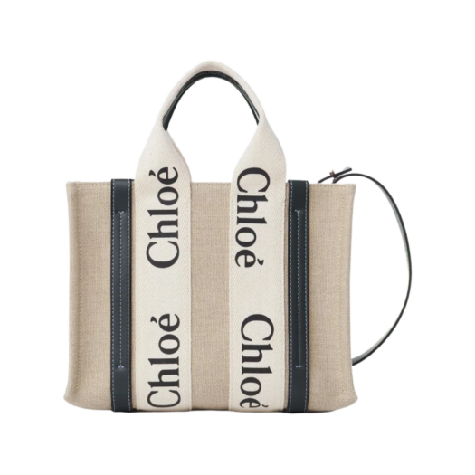 CHC22AS397I2691J Chloe Woody Small Strap Tote Bag Navy