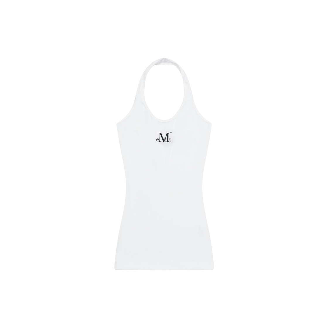 무센트 뉴디 홀터넥 롱 슬리브리스 나시 화이트(MUCENT Newdy Halter Neck Long Sleeveless White)