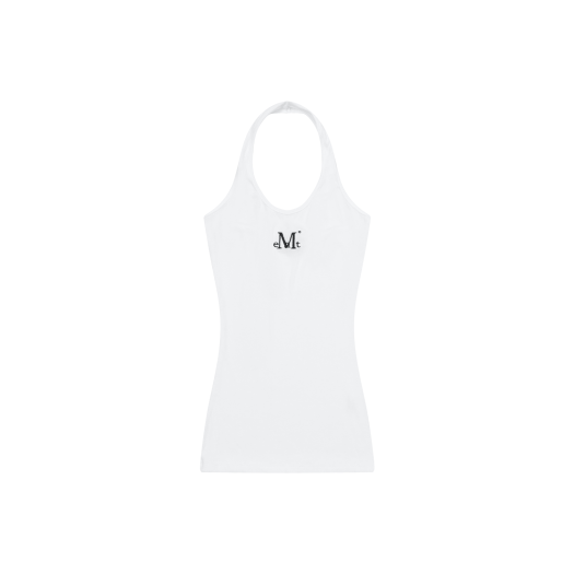 P0000BAR MUCENT Newdy Halter Neck Long Sleeveless White