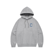 Covernat C Logo Fleeced Hoodie Melange Gray