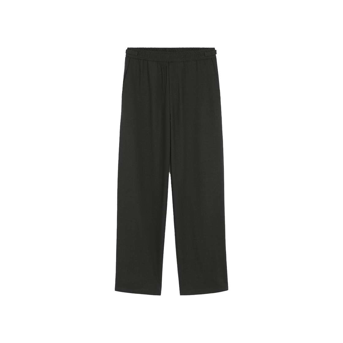 아미 라이트 울 트윌 엘라스티케이티드 트라우저 앤트러사이트 그레이(AMI Elasticated Trousers in Light Wool Twill Anthracite Grey)