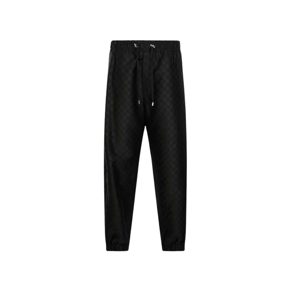 BH0PO071WC19EAP Balmain Monogram Printed Drawstring Track Pants Black