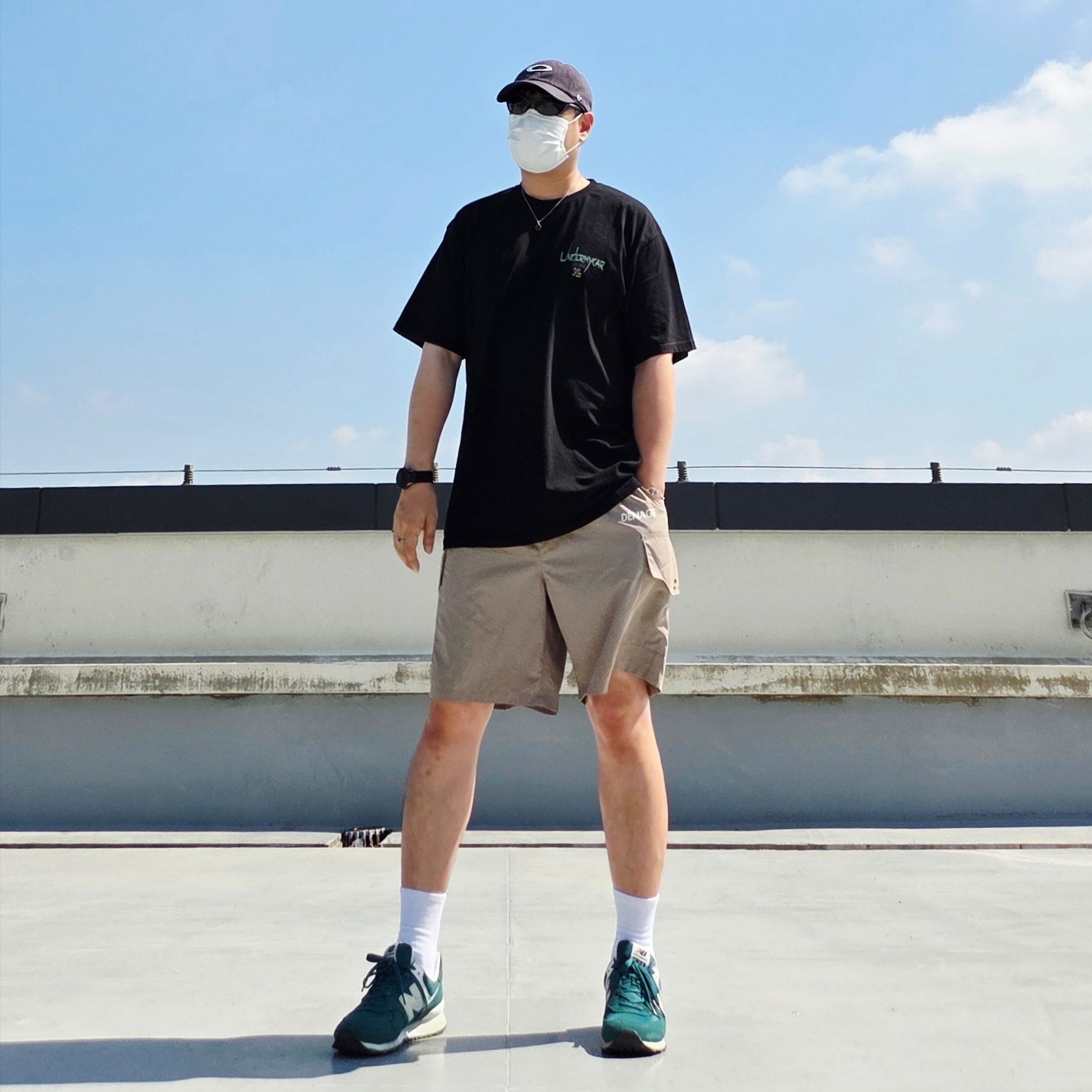 Oakley Remix Dad Hat Blackout, Oakley Eye Jacket Redux Matte Black Frame Prizm Grey Lenses High Bridge Fit 착용 스타일 - 2