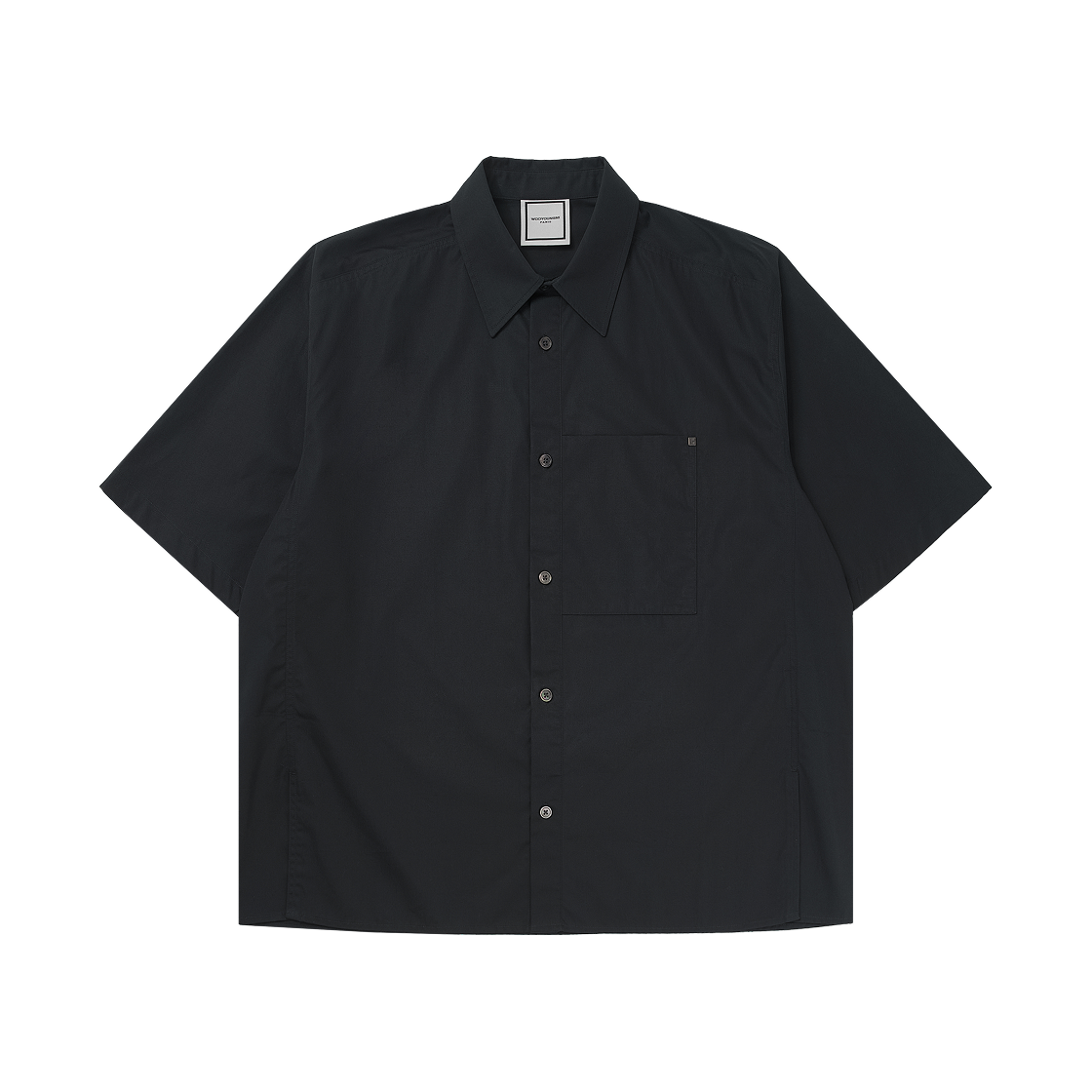 우영미 백로고 숏슬리브 셔츠 블랙 - 24SS(Wooyoungmi Back Logo Short Sleeve Shirt Black - 24SS) - 2