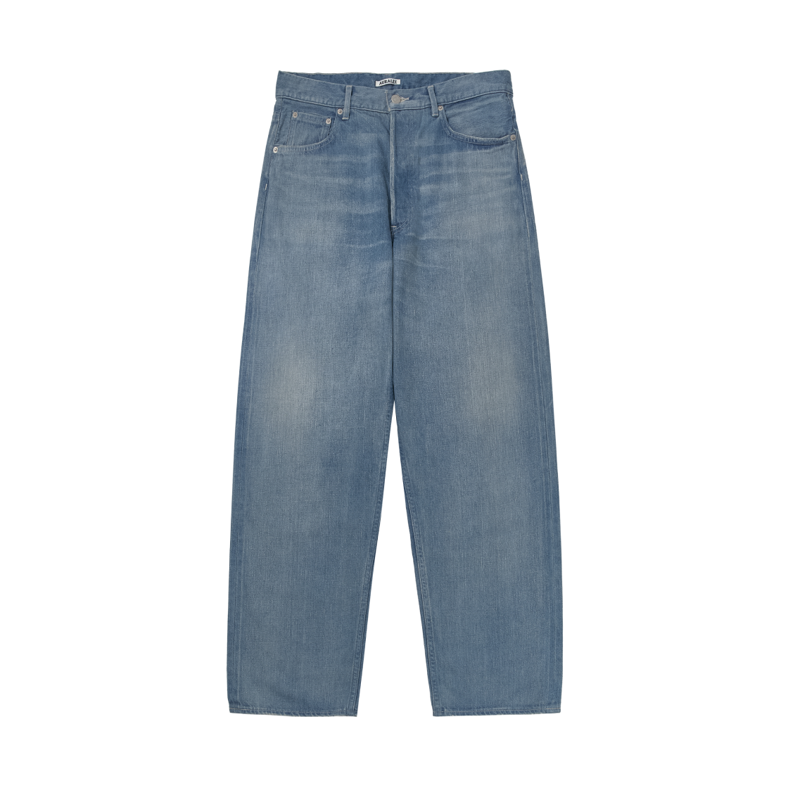 오라리 셀비지 페이디드 라이트 데님 와이드 팬츠 라이트 인디고(Auralee Selvedge Faded Light Denim Wide Pants Light Indigo)
