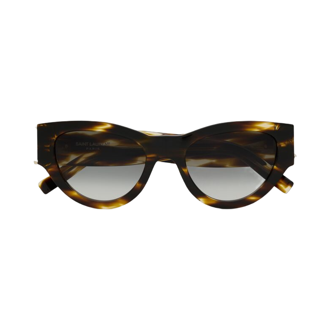 (W) 생로랑 SL 83 선글라스 플레임드 하바나 그라디언트 그레이((W) Saint Laurent SL 83 Sunglasses Flamed Havana Gradient Grey) - 1