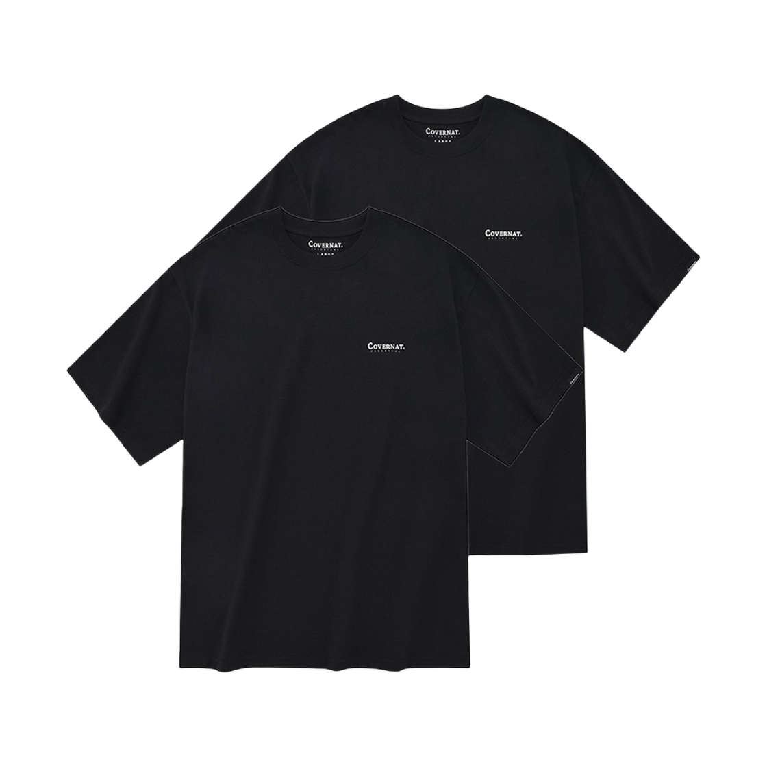 커버낫 쿨 코튼 2PACK 티셔츠 블랙+블랙