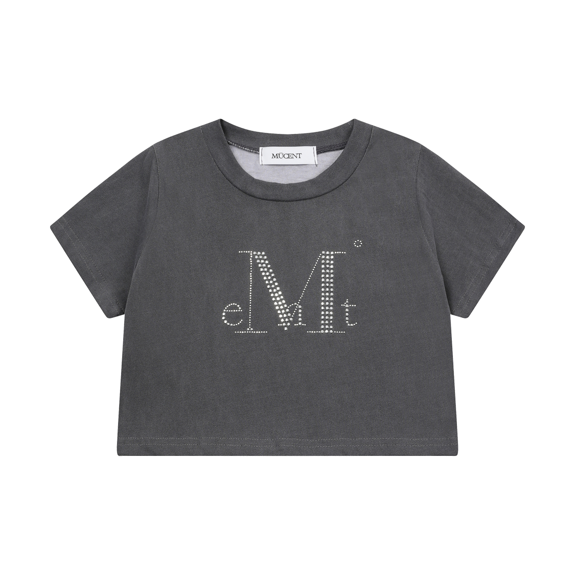 P0000BBC MUCENT Aryn Pigment Hotfix Crop T Charcoal