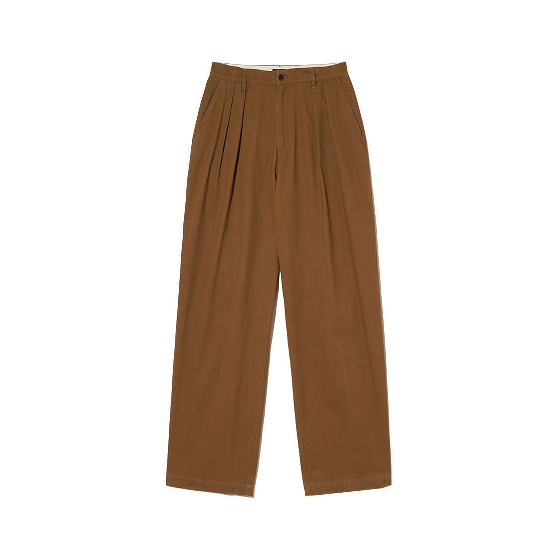 예일 프리미엄 빈티지 투 턱 와이드 치노팬츠_탄