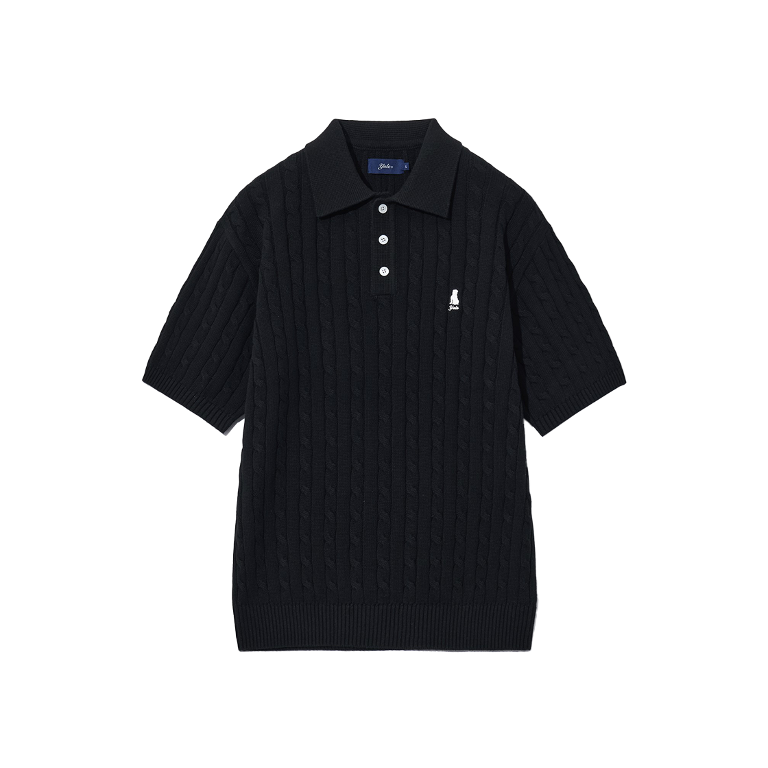 예일 헤리티지 댄 반팔 폴로 니트_블랙(Yale Heritage Dan Short Sleeve Polo Knit Black)