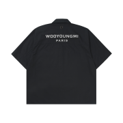 Wooyoungmi Back Logo Short Sleeve Shirt Black - 24SS