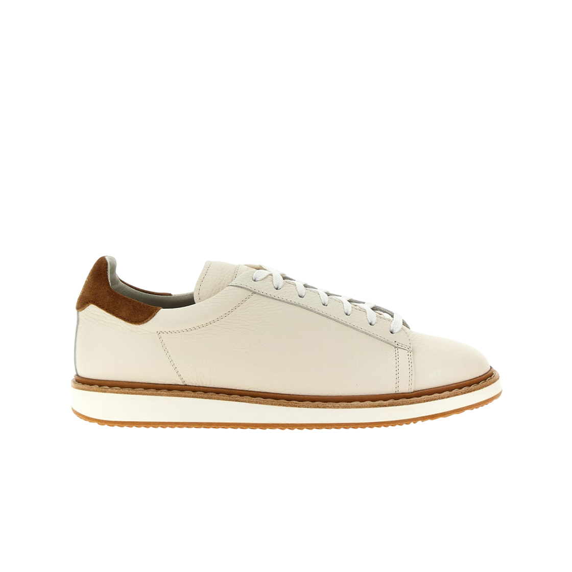 MZUALVL229-CLT57 Brunello Cucinelli Calfskin Sneakers Beige