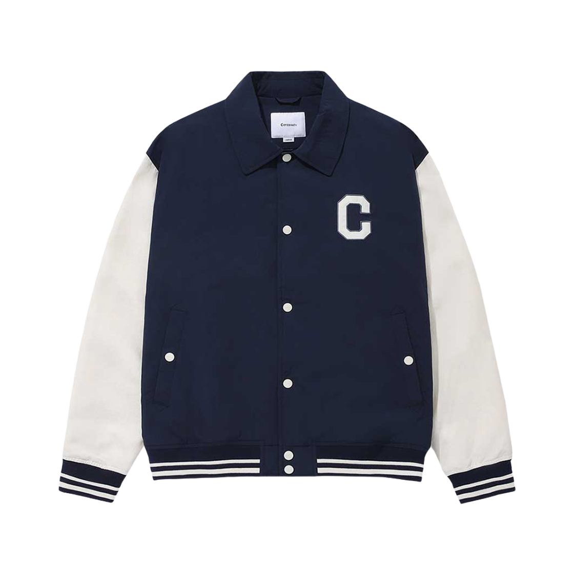 커버낫 C 로고 카라 바시티 자켓 네이비(Covernat C Logo Polo Varsity Jacket Navy)