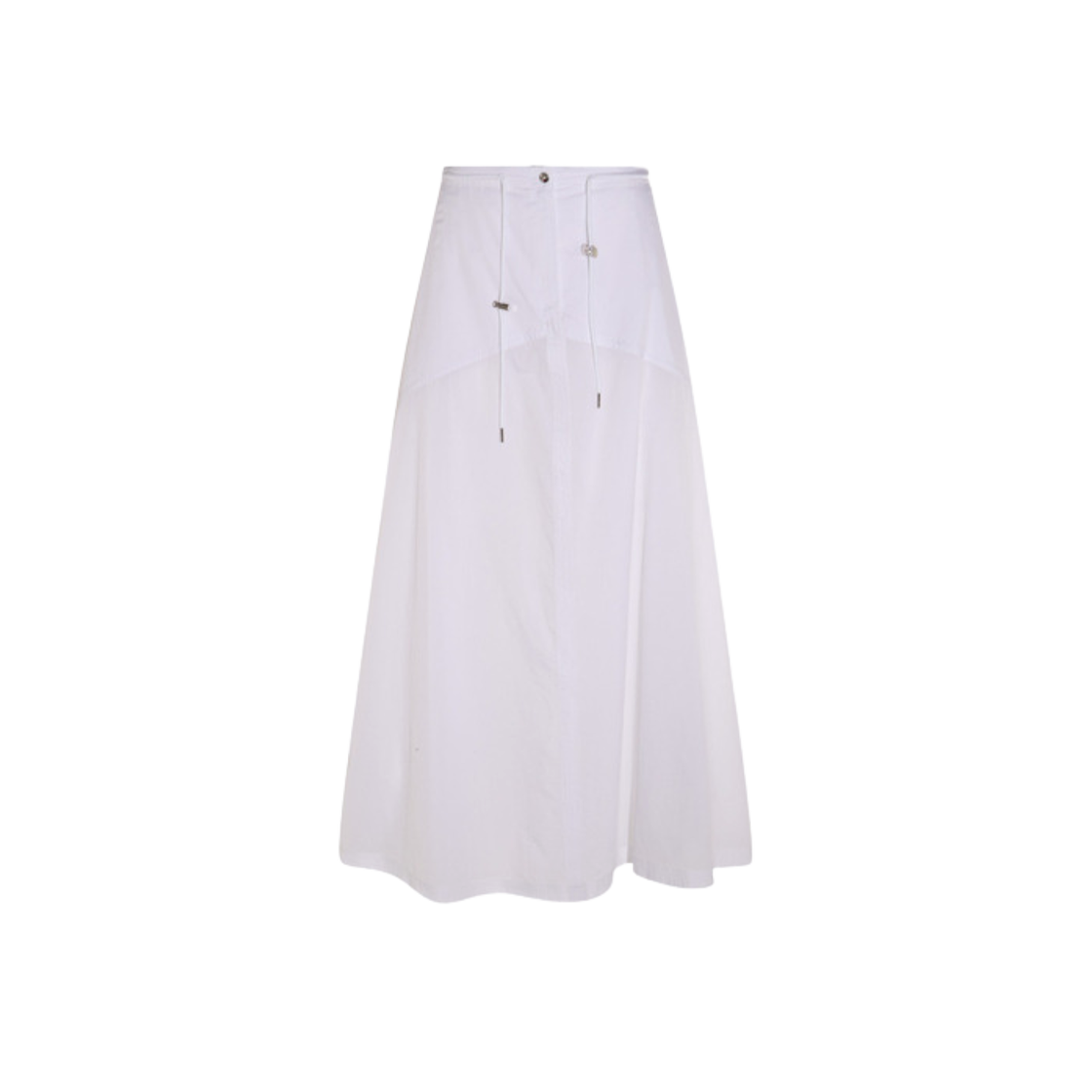 (W) 에드 프론트 버튼 스커트 화이트((W) Add Front Button Skirt White)