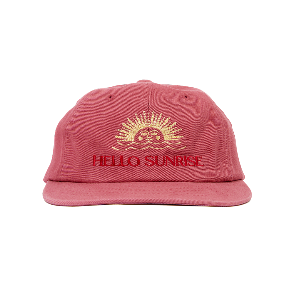 헬로 선라이즈 워시드 투 톤 로고 6패널 캡 핑크(Hello Sunrise Washed Two Tone Logo 6panel Cap Pink)