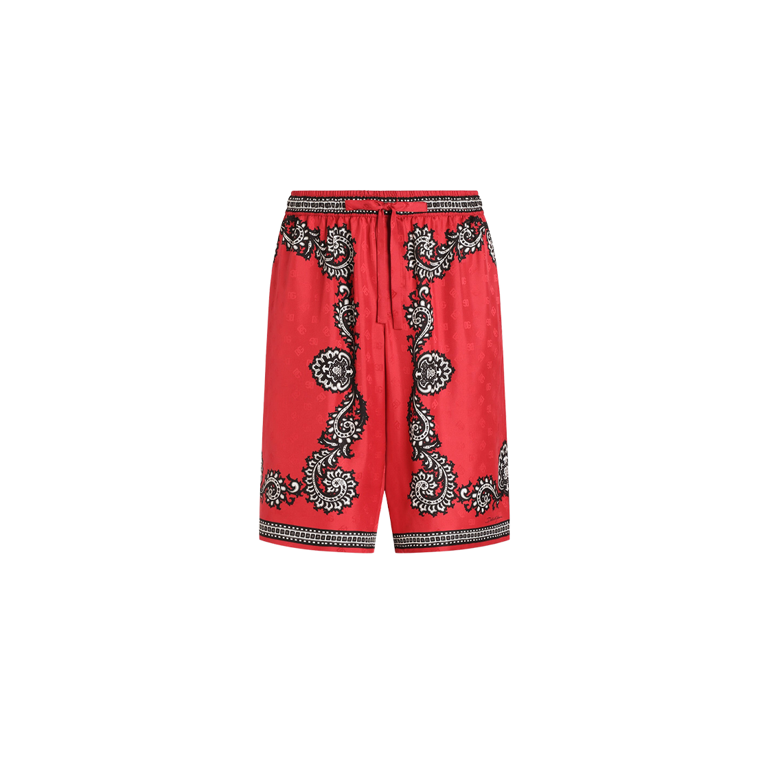 GV37ATGI926HR5IJ Dolce & Gabbana Bandanna Print Silk Shorts Print