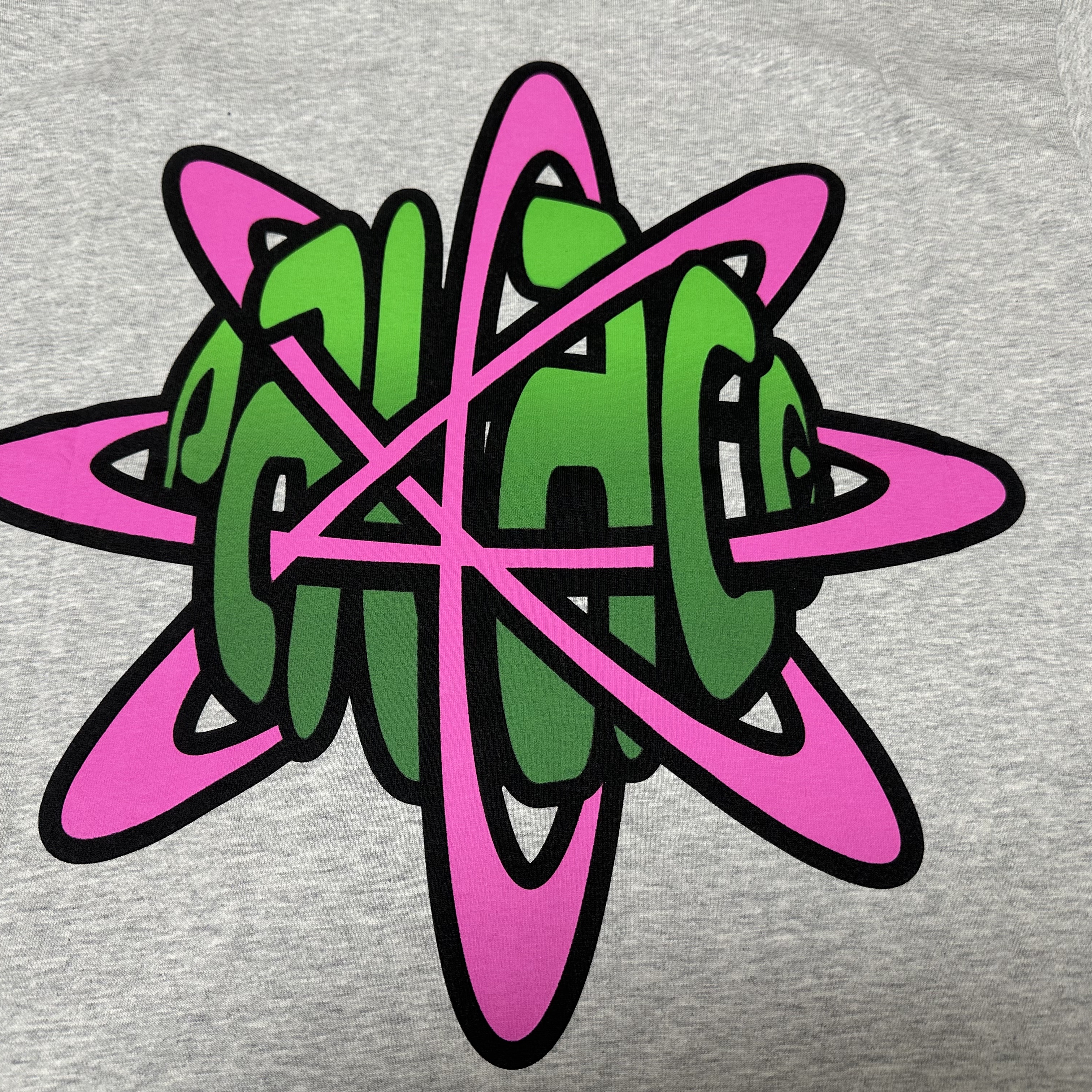 Palace Atom T-Shirt Grey Marl - 25SS 착용 스타일