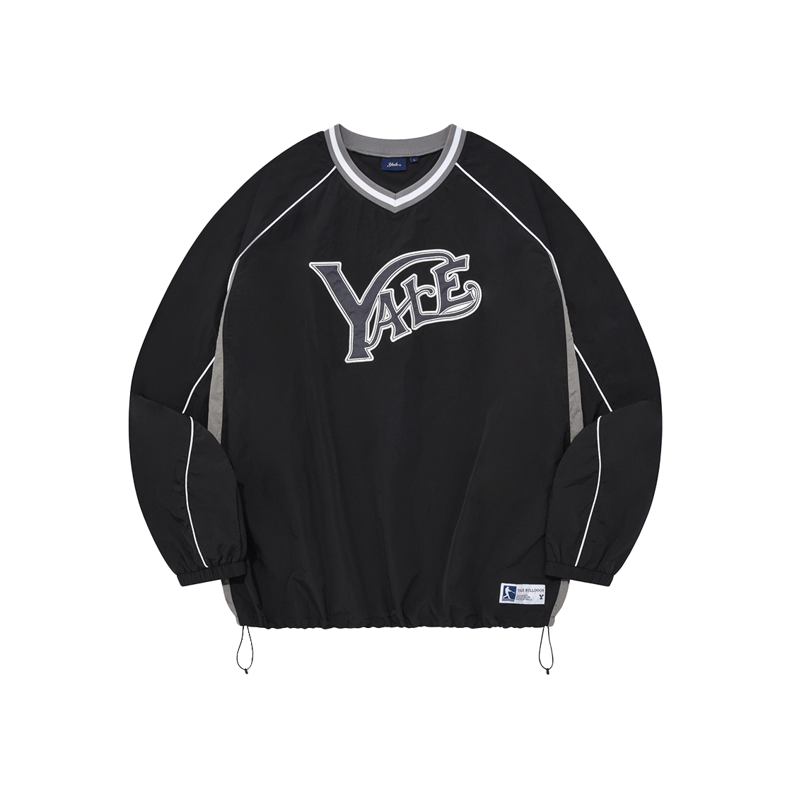 예일 나일론 스포츠 팀 저지 롱슬리브_블랙(Yale Nylon Sports Team Jersey Long Sleeve Black) - 1
