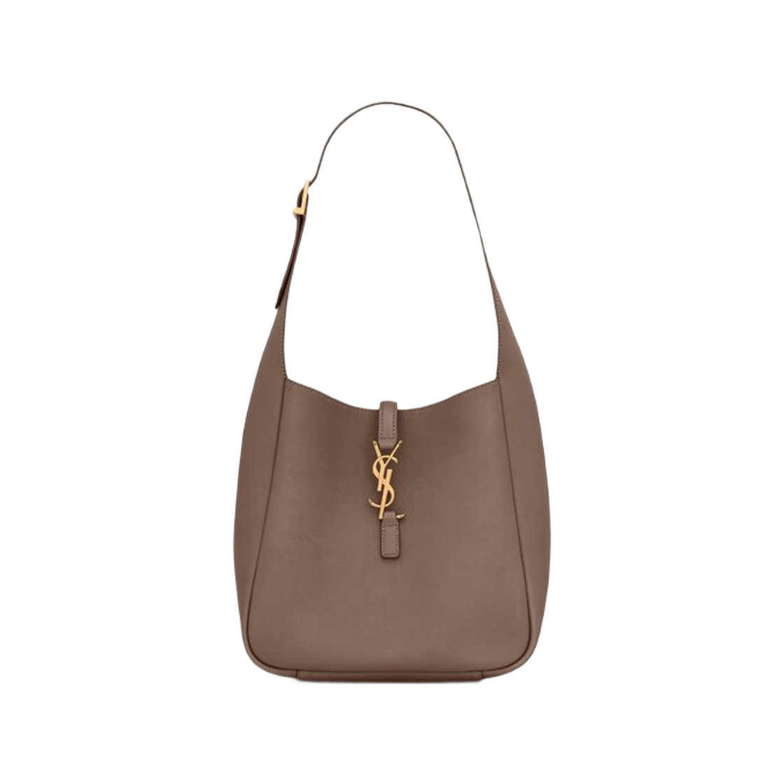 713938-AAAUQ-2426 Saint Laurent Le 5 A 7 Supple Small in Grained Leather Pecan Brown