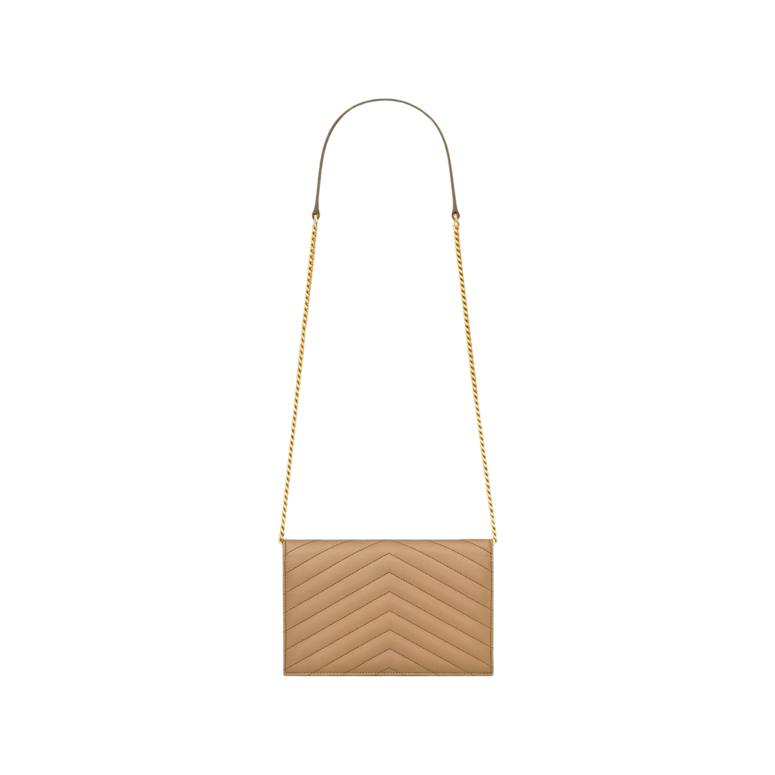 생로랑 카산드라 엔벨로프 체인 월렛 램스킨 내츄럴 탄(Saint Laurent Cassandre Envelope Chain Wallet in Lambskin Natural Tan) - 2