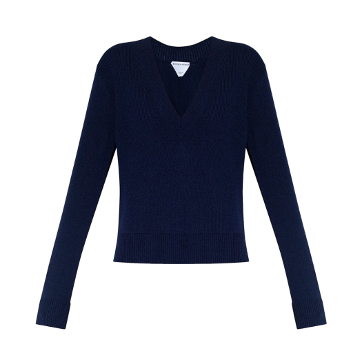 715962V2E804140 (W) Bottega Veneta Cashmere Sweater Navy