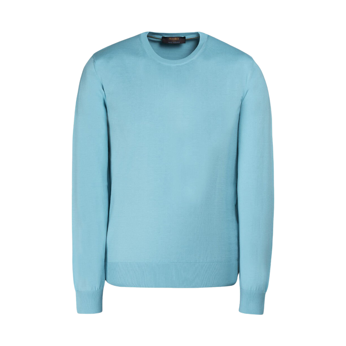 - Moorer Orvieto SI5 Sea Island Cotton Sweater Caribbean Turquoise