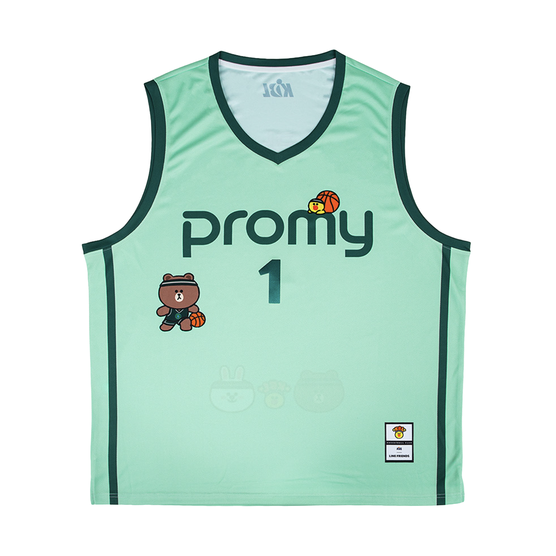 KBL x 라인 프렌즈 DB 유니폼 라이트 그린 (논 마킹 버전)(KBL x Line Friends DB Uniform Light Green (Non Marking Ver.))