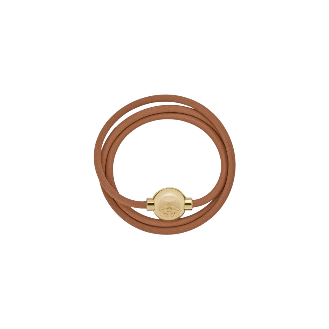 (W) 로에베 카프스킨 페블 브레이슬릿 웜 데저트 골드((W) Loewe Pebble Bracelet in Calfskin Warm Desert Gold) - 2