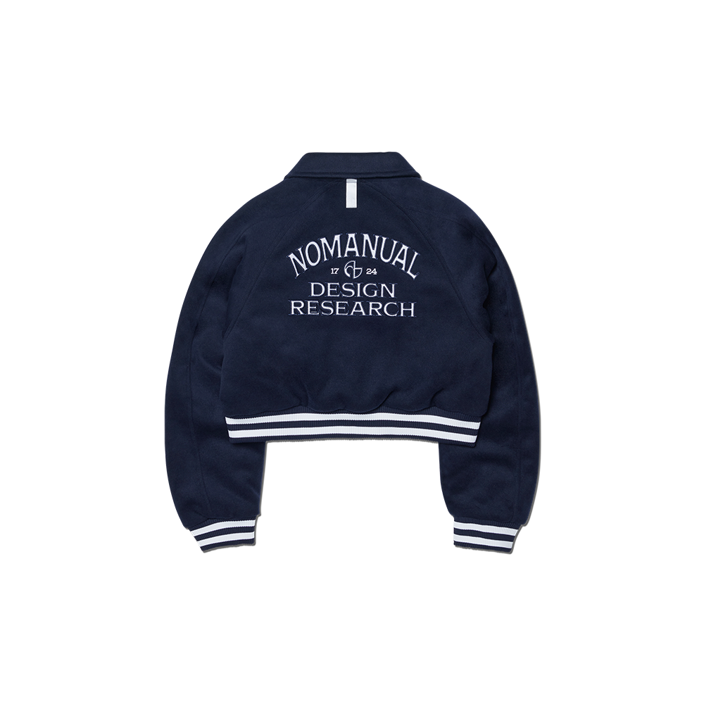 노매뉴얼 W.S 바시티 자켓 다크 네이비(NOMANUAL W.S Varsity Jacket Dark Navy) - 2